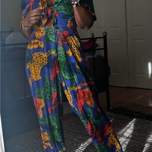FARM Rio Multicolor Animal Print Jumpsuit (Size G/ US- Large) - Used